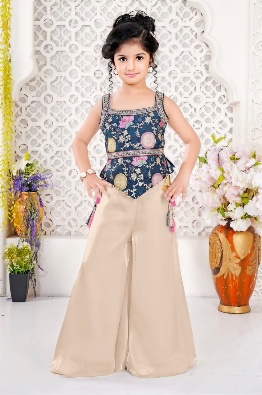 Girls Colour Palazo - Devikrupa Kidswear