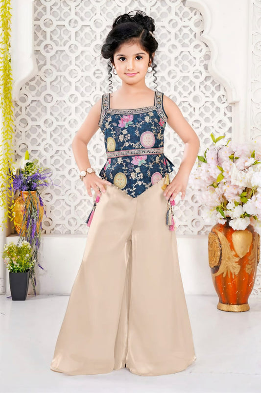 Girls Colour Palazo - Devikrupa Kidswear