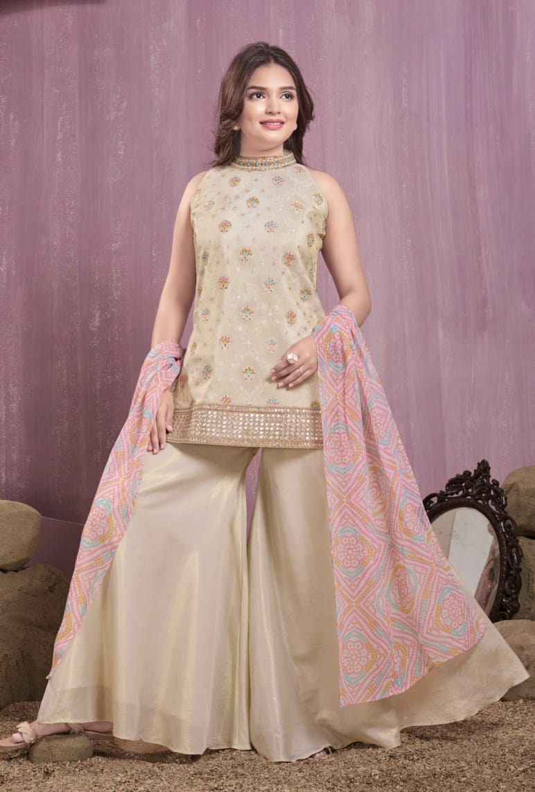 Girls Colour Palazo - Devikrupa Kidswear