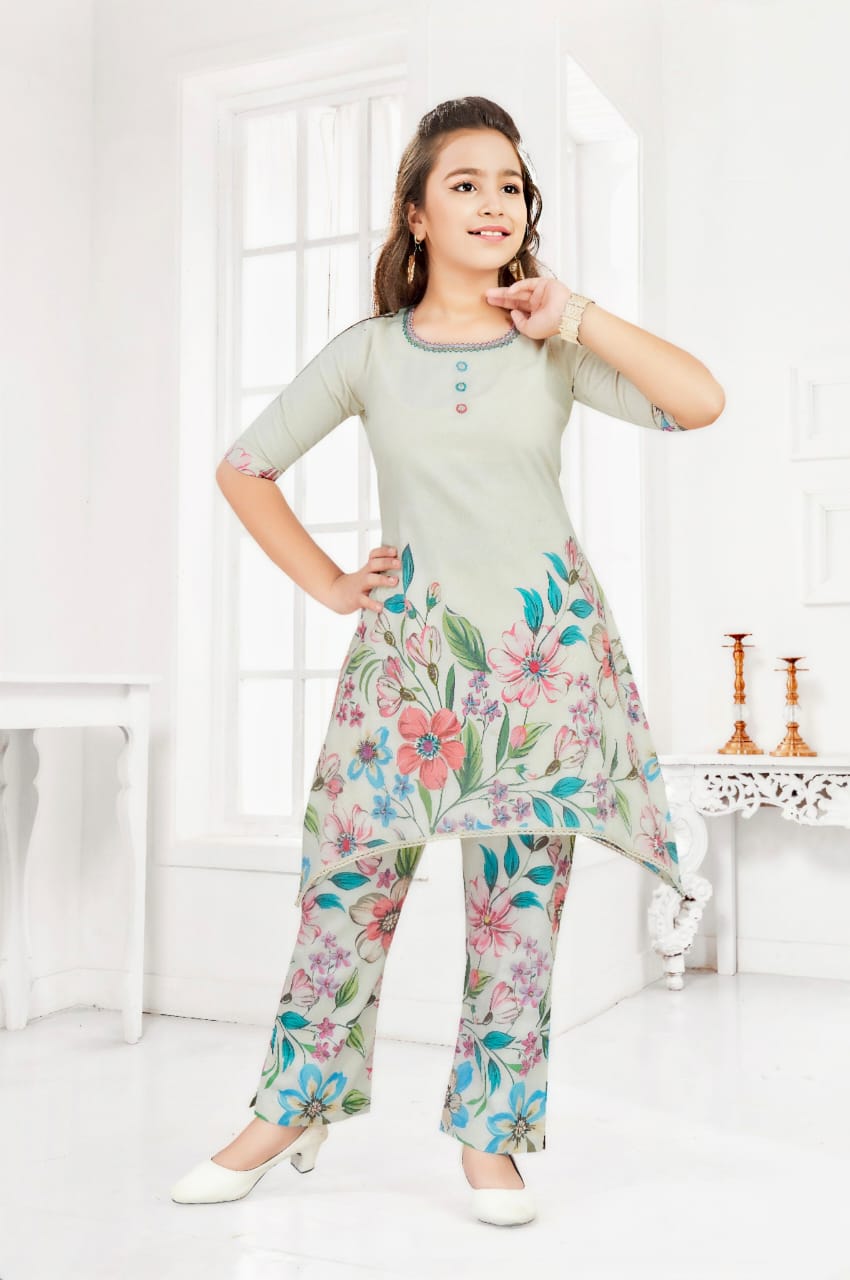 Girls Kurti & Pants Set - Devikrupa Kidswear