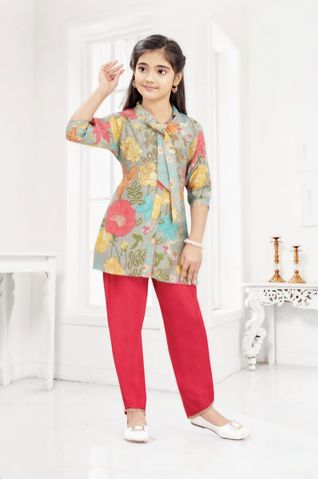 Girls Kurti Pants Set - Devikrupa Kidswear
