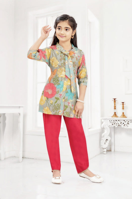 Girls Kurti Pants Set - Devikrupa Kidswear