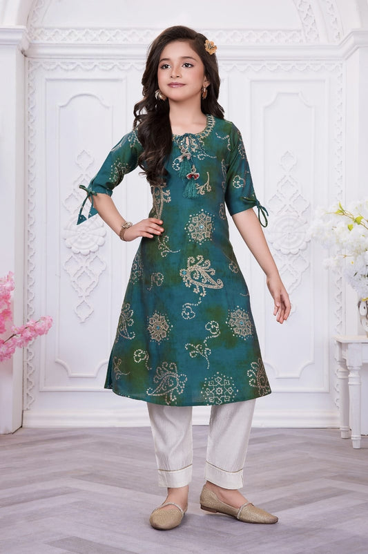 Girls Kurti Pants Set - Devikrupa Kidswear