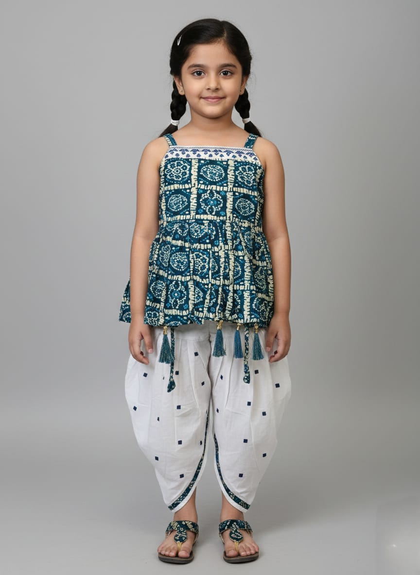 Girls Dhoti Set - Devikrupa Kidswear