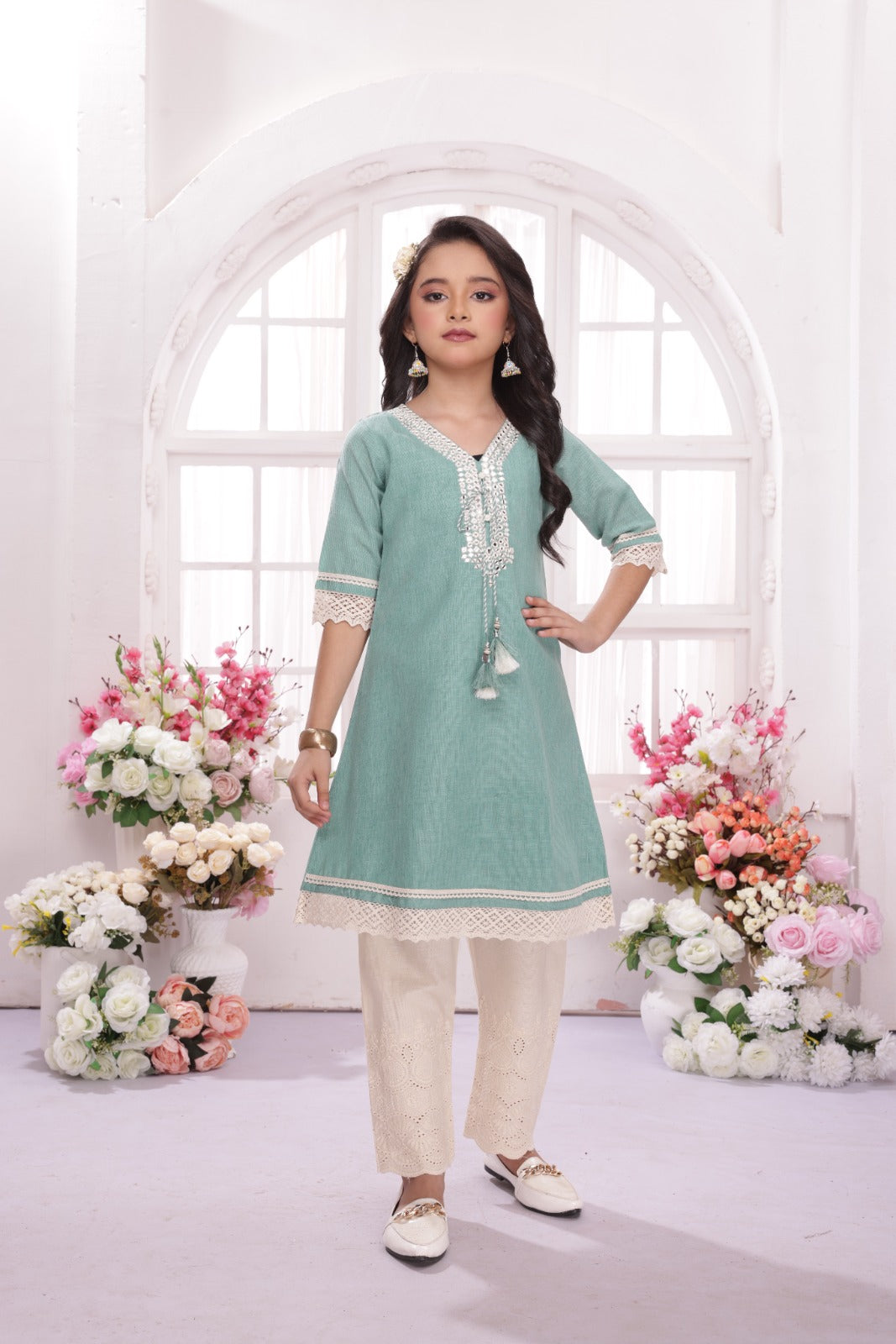 Girls Kurti Palazo Set - Devikrupa Kidswear