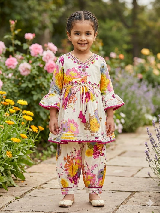 Girls Cotton Outfit - Devikrupa Kidswear