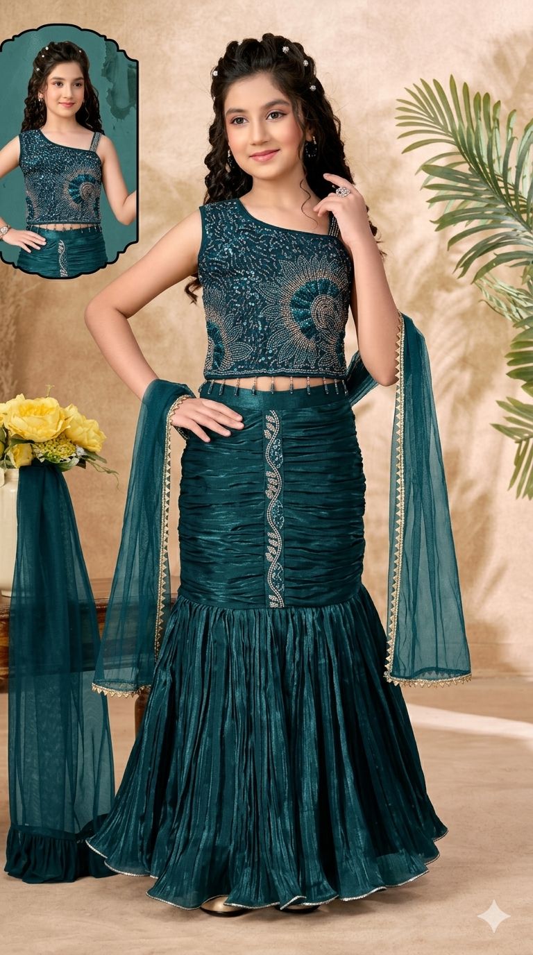 Girls Fish Cut Choli - Devikrupa Kidswear