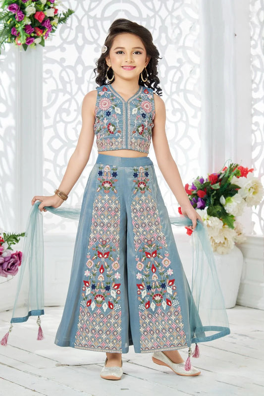 Girls Grey Colour PLazo