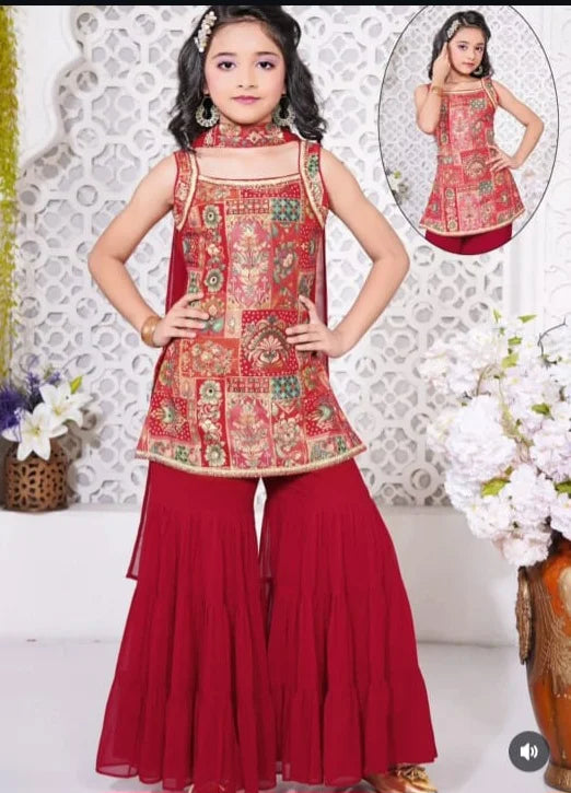 Girls Rad Colour Gharara