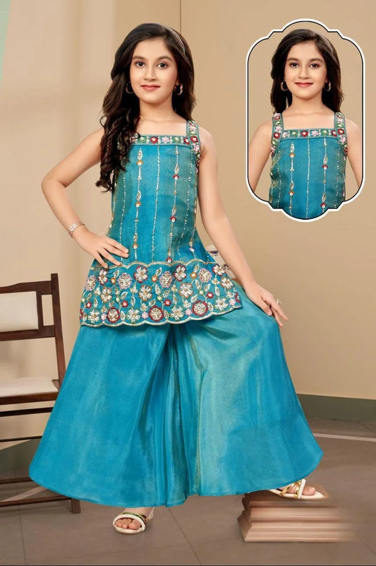 Girls Rama Colour Plazo