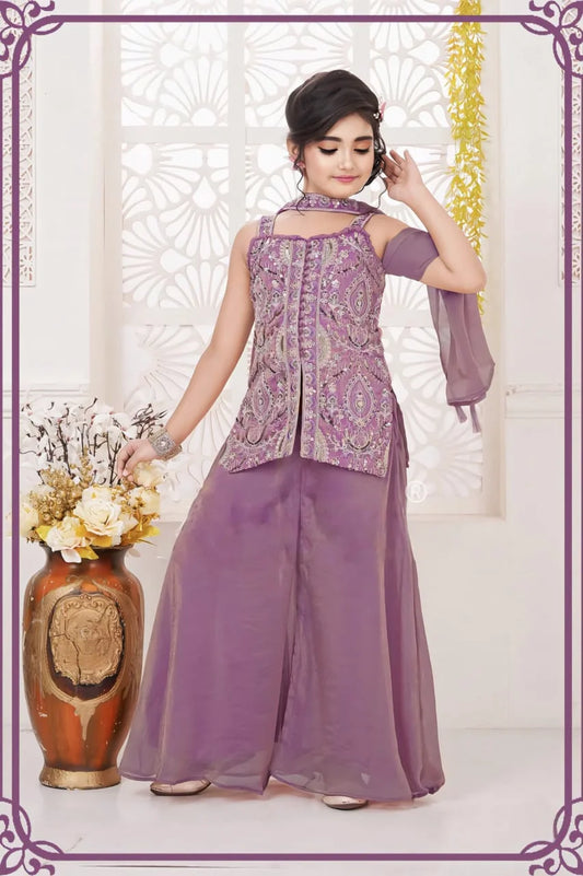 Girls Onion Colour Plazo