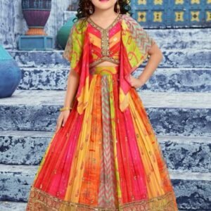 Girls girls lehenga choli multicolor sequence work