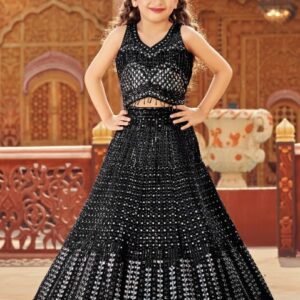 Girls lehenga choli black colour gota patti work different style