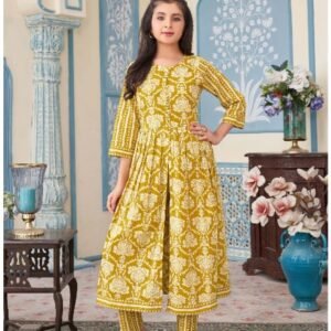 Girls kurti pant reyon fabric