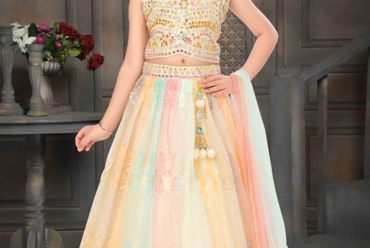 Girls lehenga choli mirror digital look