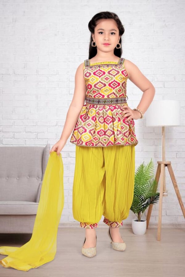 Peplum top with herum multy colour