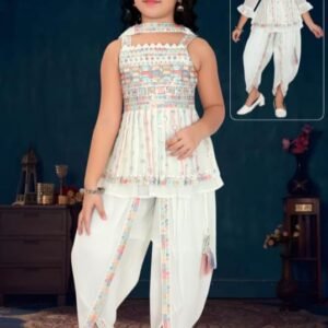 Girls dhoti style with peplum