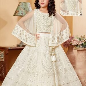 Lehenga choli white diamond work with poncho style dupatta concept