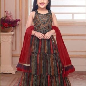 Girls lehenga choli designer look mirror work