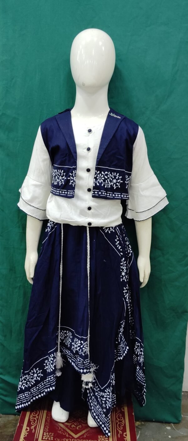 Girls Skirt Top Cotton Fabric With Koti