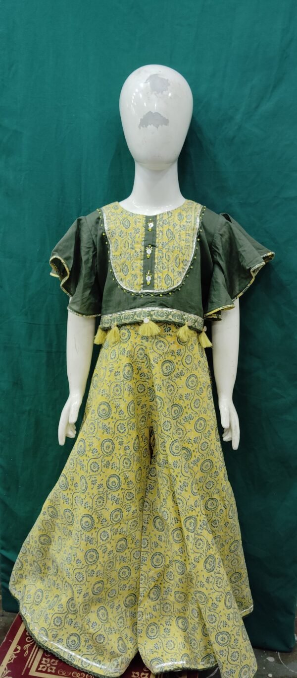 Girls Plazo Set Cotton Fabric