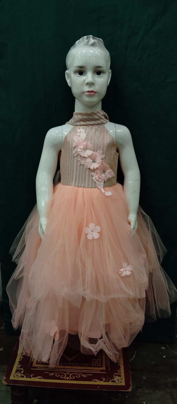 Girls Frock Gown Net Fabric