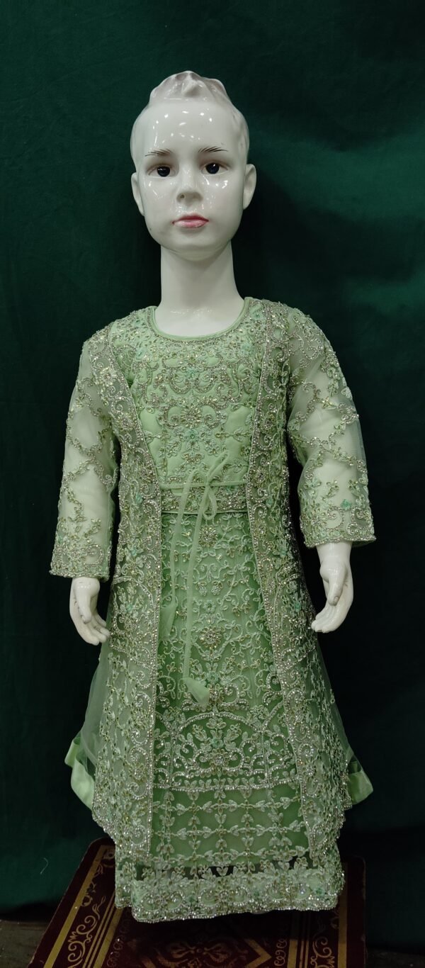 Girls Lehenga Hand Work Soft Net Fabric