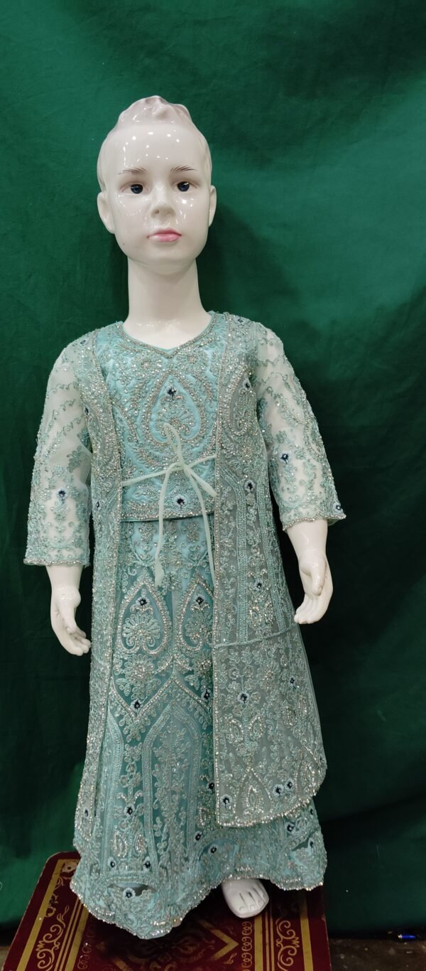 Girls One Piece Gown Taffela Silk Fabric