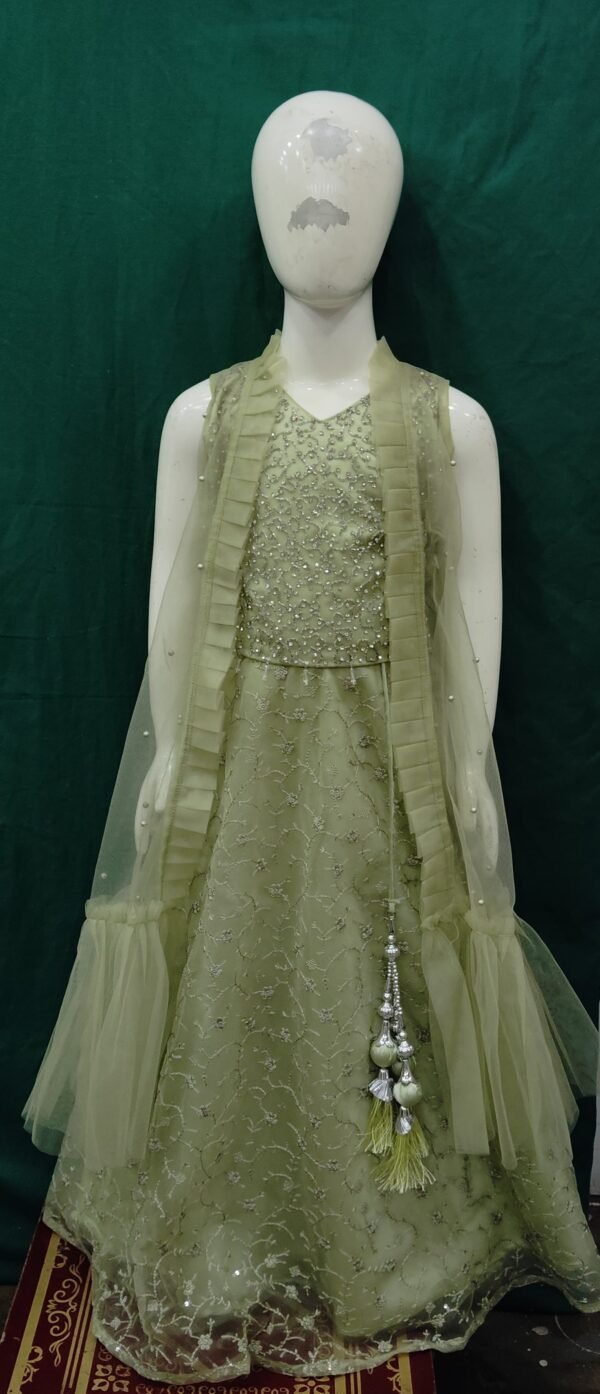 Girls Lehenga With Koti Heavy HandWork Soft Net Fabric