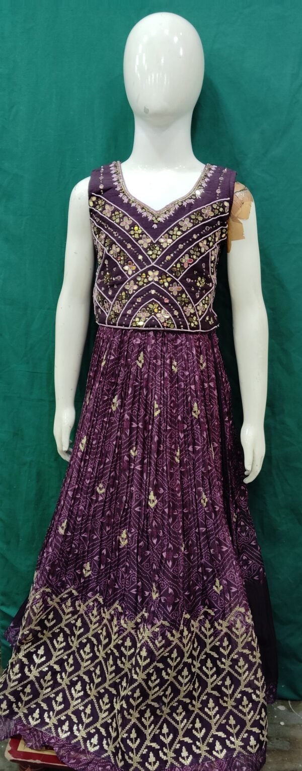 Girls Lehenga Sequence Work Choli Real Mirror Work OraganZa Fabric