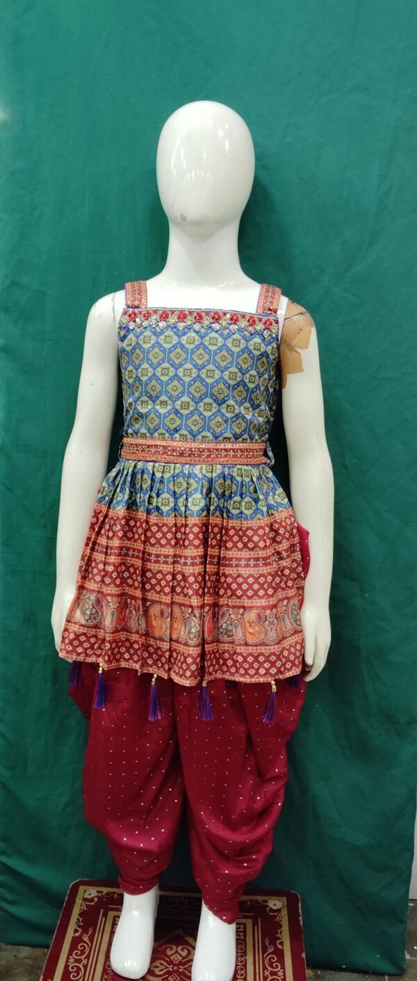 Girls Dhoti Patiala South Cotton Fabric