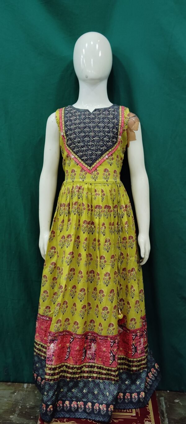 Girls Plazo Diamond Work Georgette Fabric