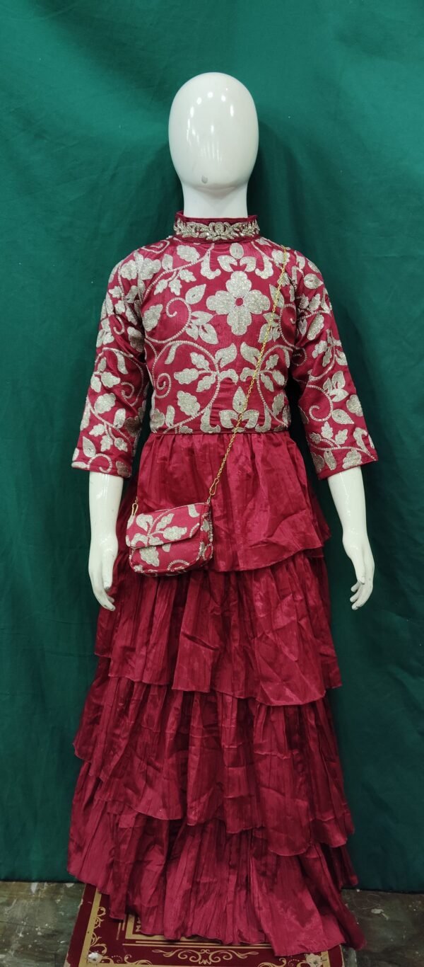 Girls Lehenga SeQuence Works ButteR Chinon Fabric