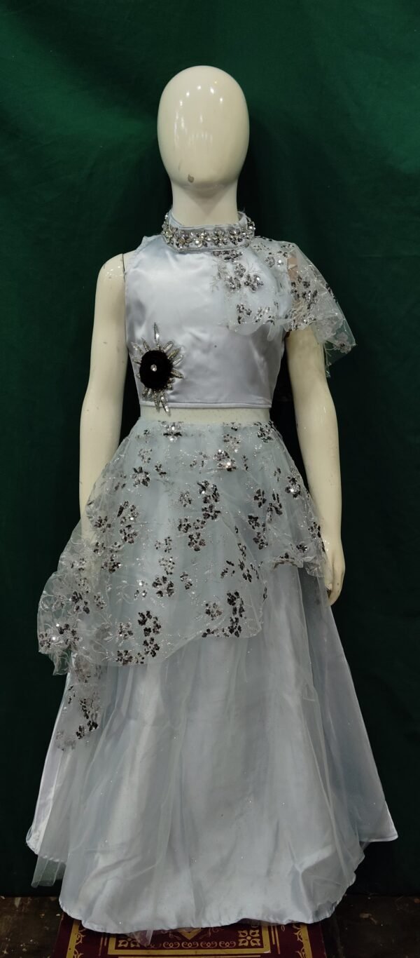 Girls Lehenga Sequences Work SofT Net Fabrics