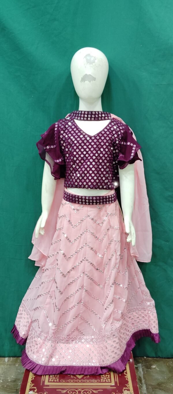Girls Lehenga SeqUences Work ChiffoN Fabric
