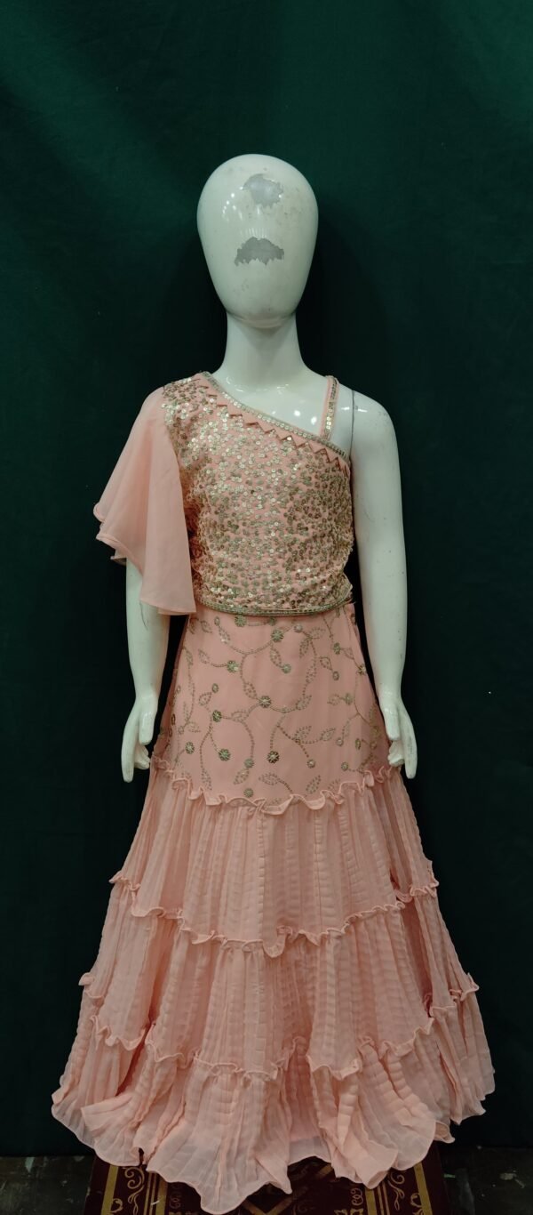 Girls Lehenga SeqUence Works ChiffOn Fabric