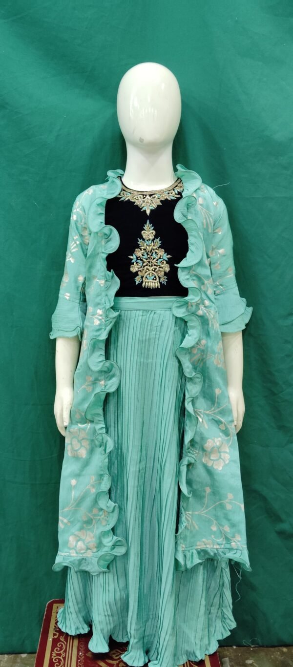 Girls Lehenga With Butter Chinon Fabric