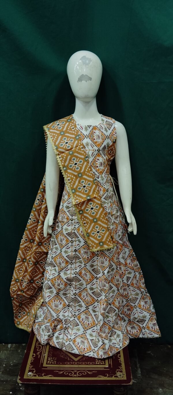 Girls LEhengas Cotton Fabrics