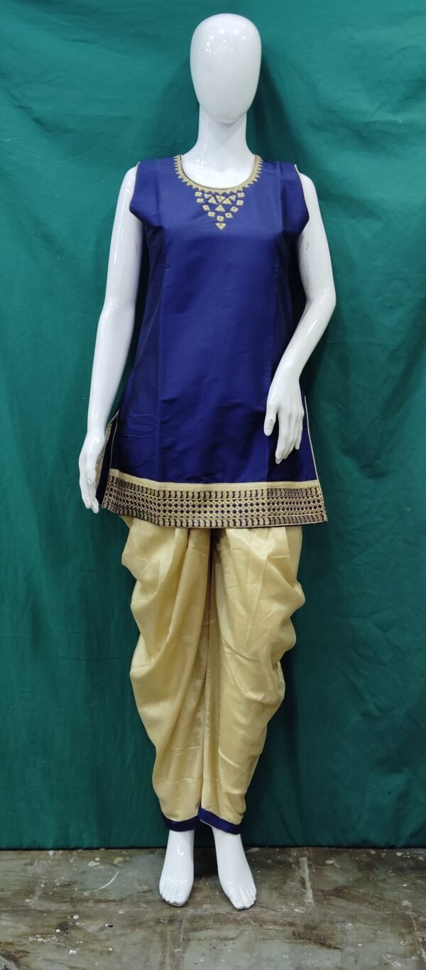 Girls Dhoti Patiala Tafela Silk Fabric