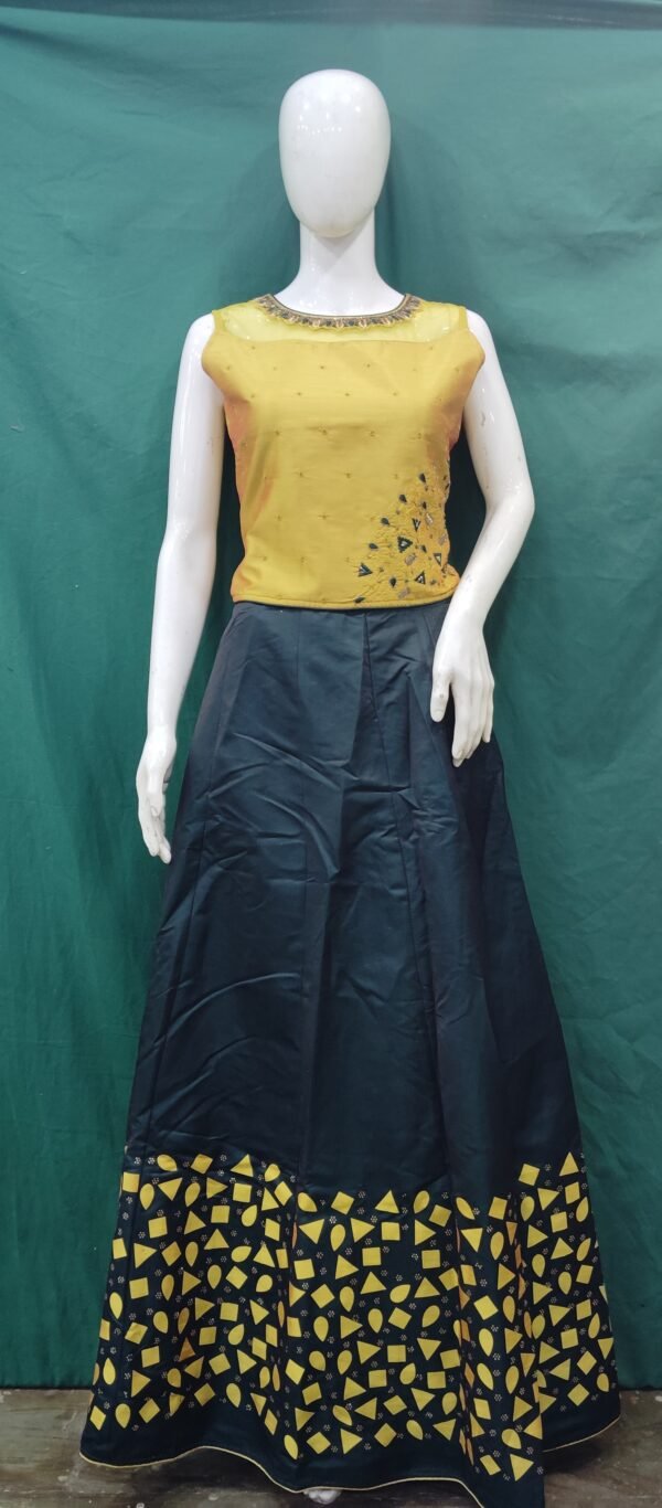 Girls Lehenga Gota Patti WOrk Taffela Silk Fabric