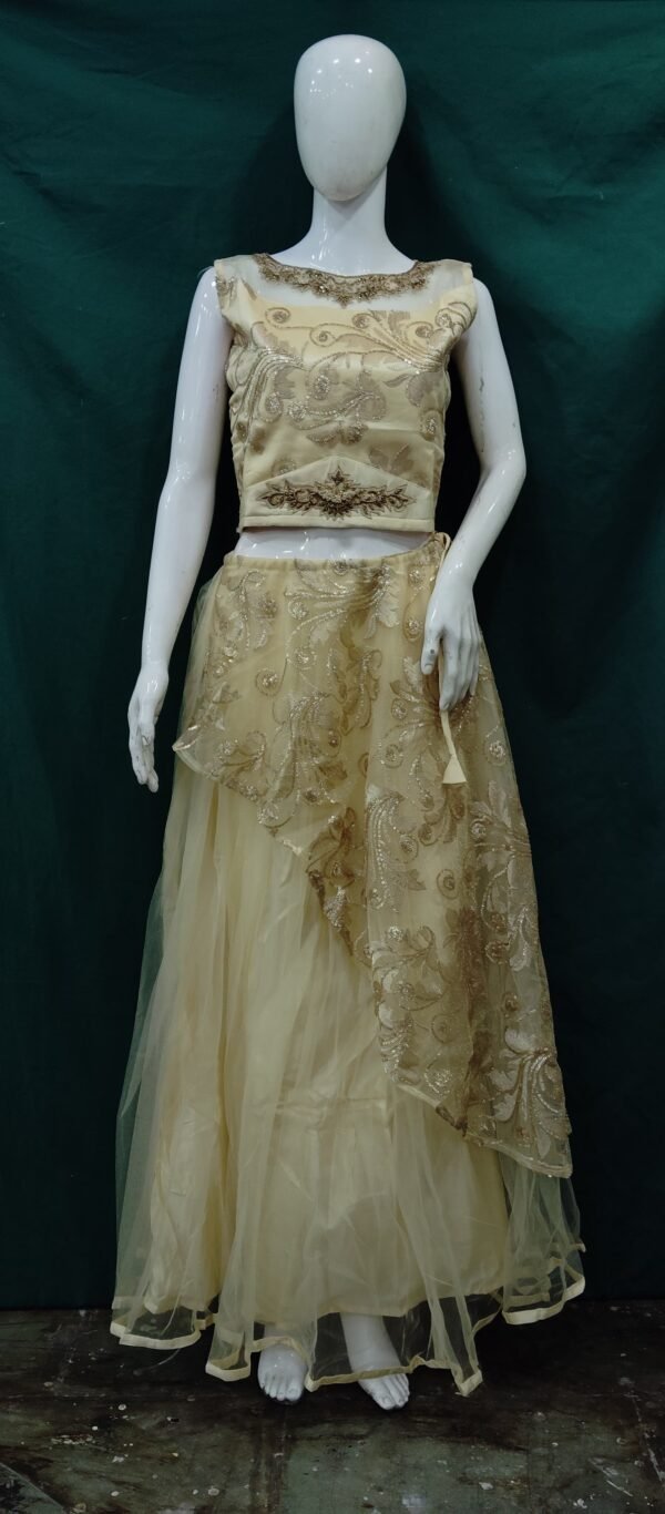Girls Lehenga SeqUence Work Net Fabric