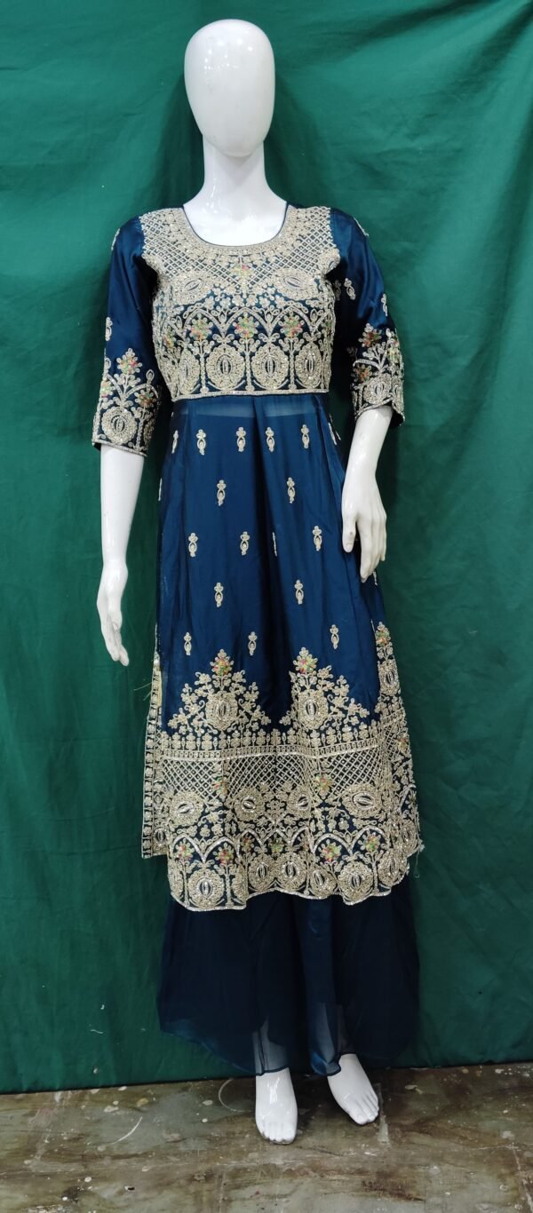 Girls Naira Cut Hand Work Chiffon Fabric