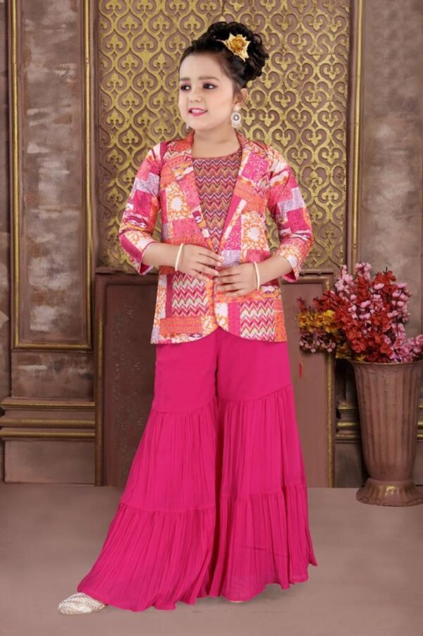 Bus Sharara With Koti Butter Chinon Fabric