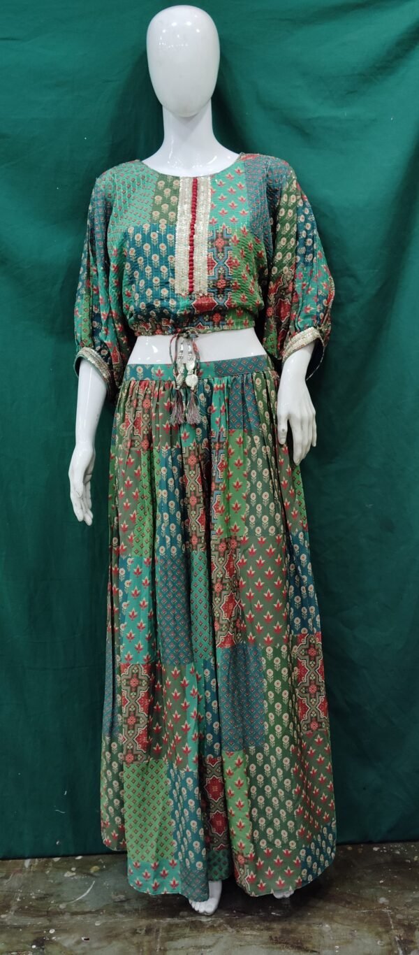 Girls Plazo Hip Hop Style Chiffon Fabric