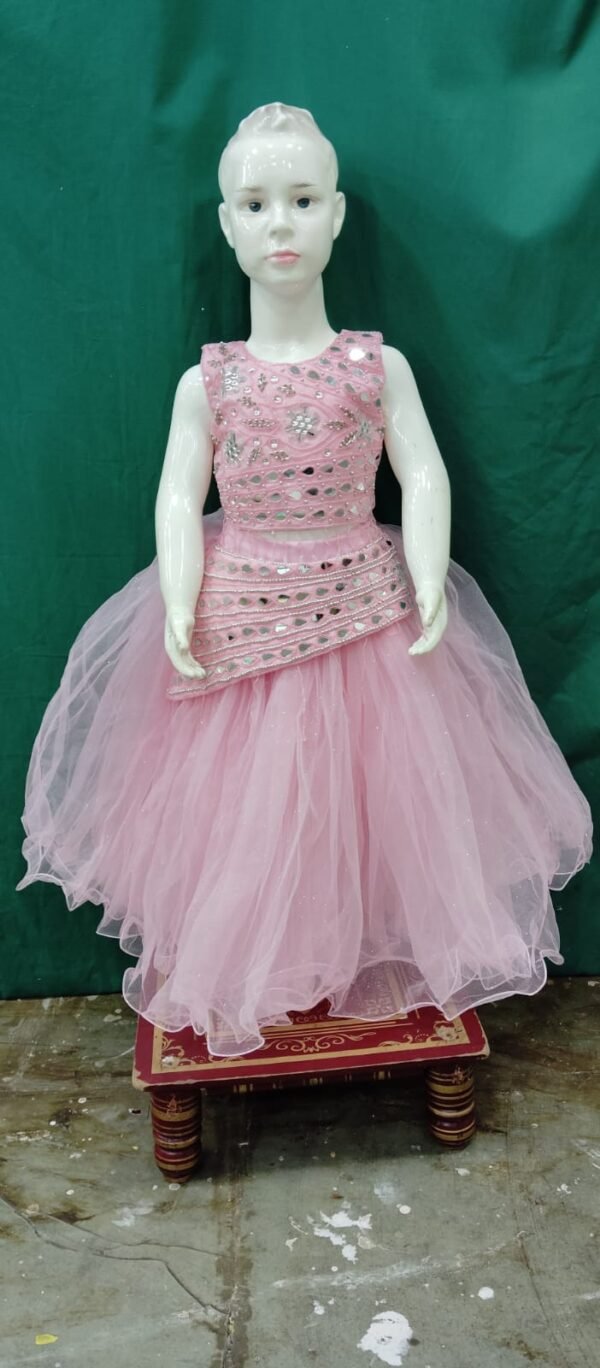 Girls Lehenga Mirror WoRk Soft Net FaBric