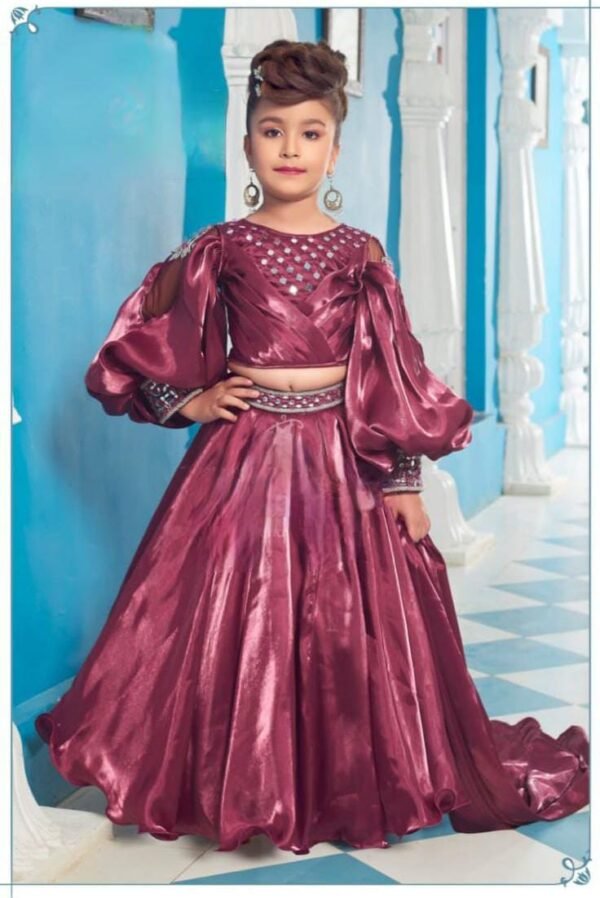 Girls Lehenga Real Mirror Work Imported Organza Fabric