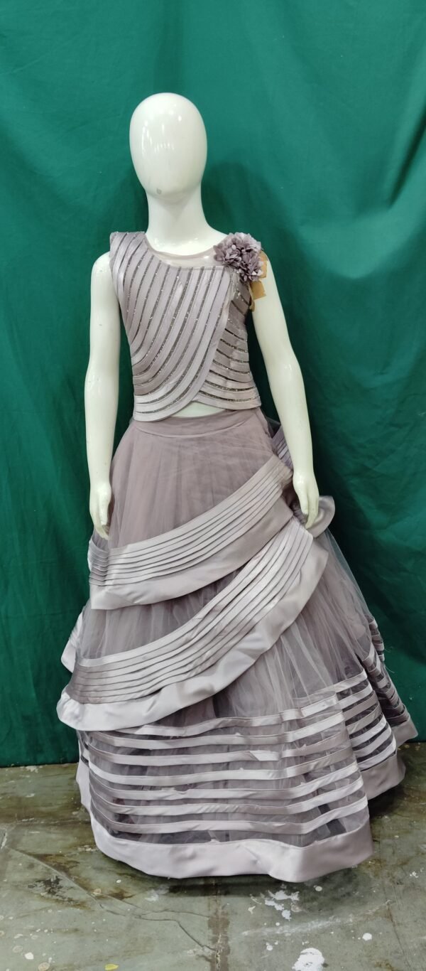 Girls LehEnga Softs Net Fabric
