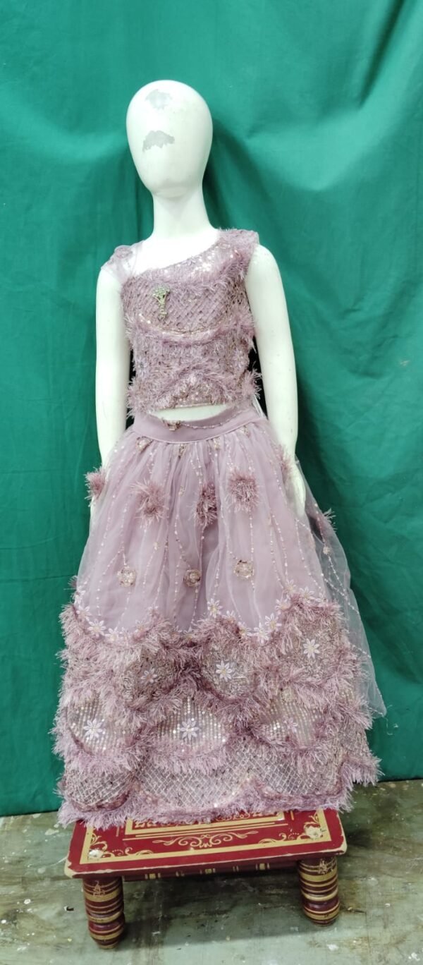 Girls LeHenga Sequence Works Soft NEt Fabric