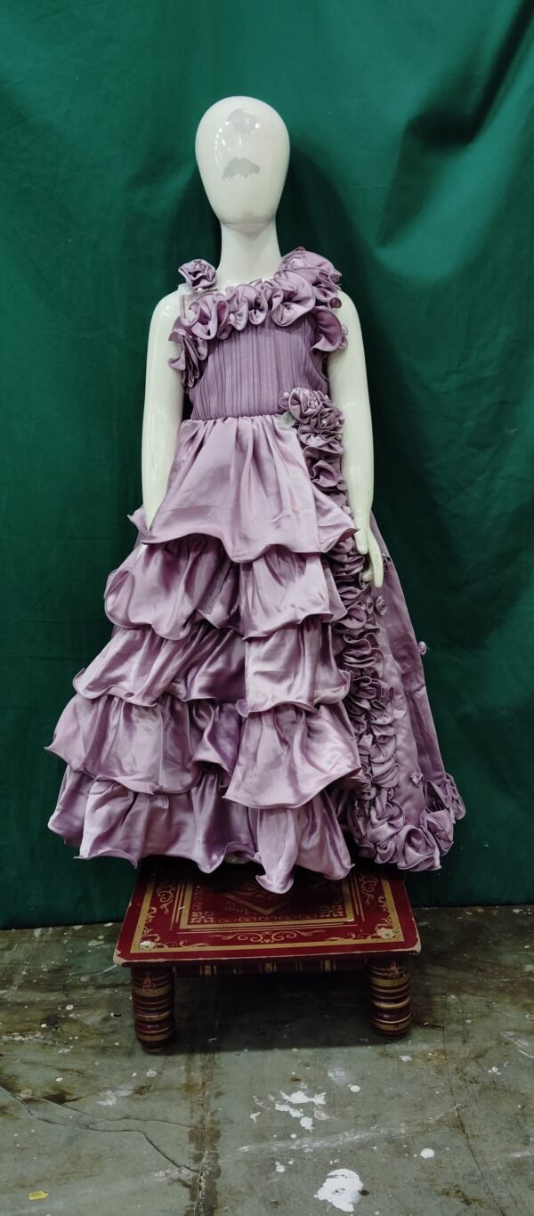 Girls ONe Piece Gown Soft Net Fabric
