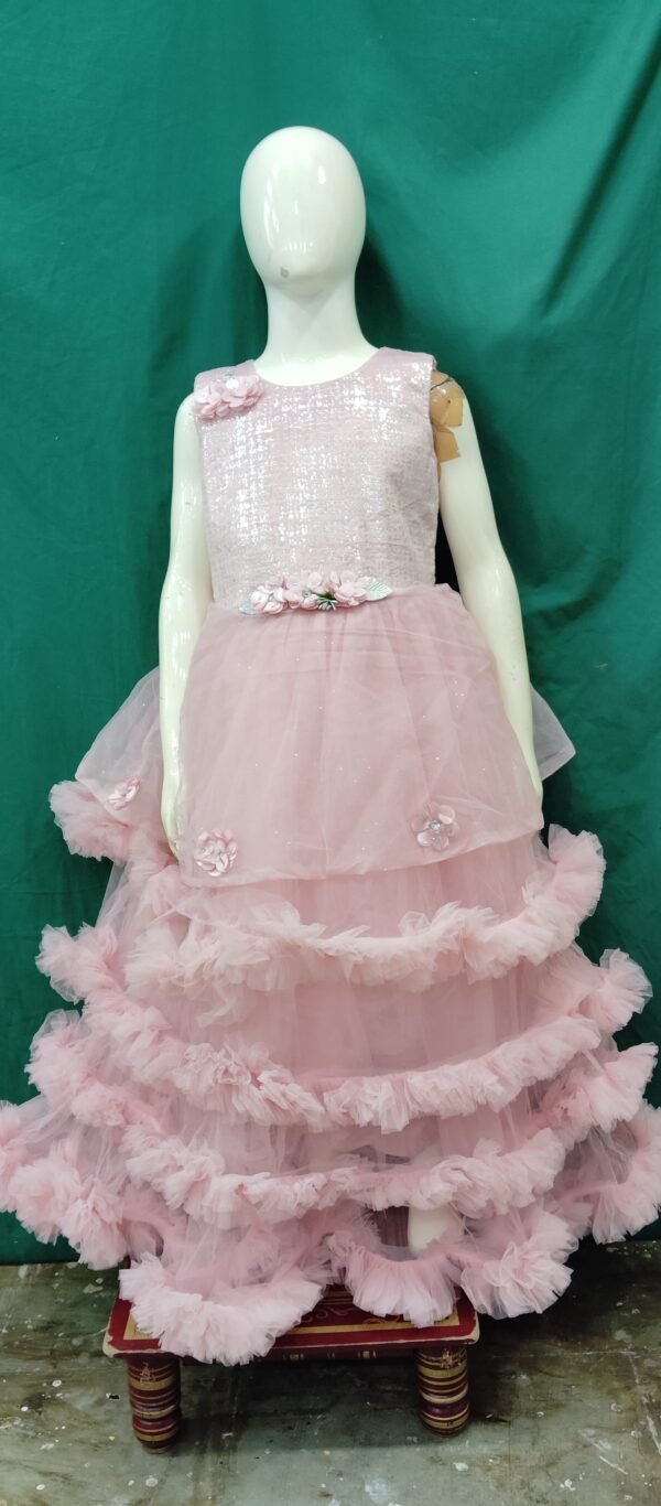 Girls One Piece GoWN Soft Net Fabric